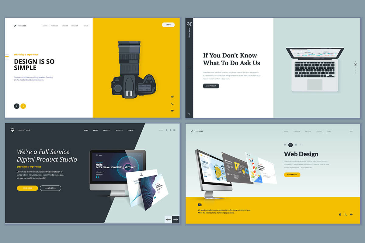 Set,Of,Flat,Design,Web,Page,Templates,Of,Web,Design