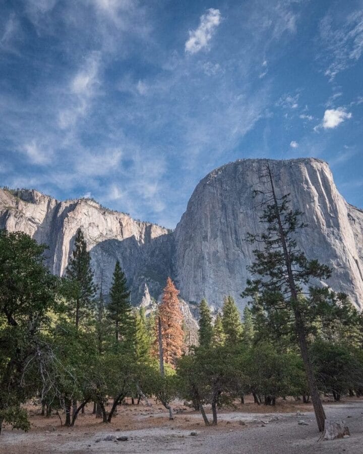 El Capitan mountain in Yellowstone National Park USA