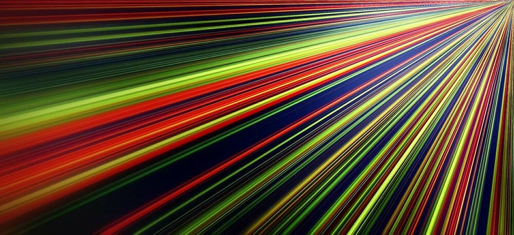 trails of colourful light