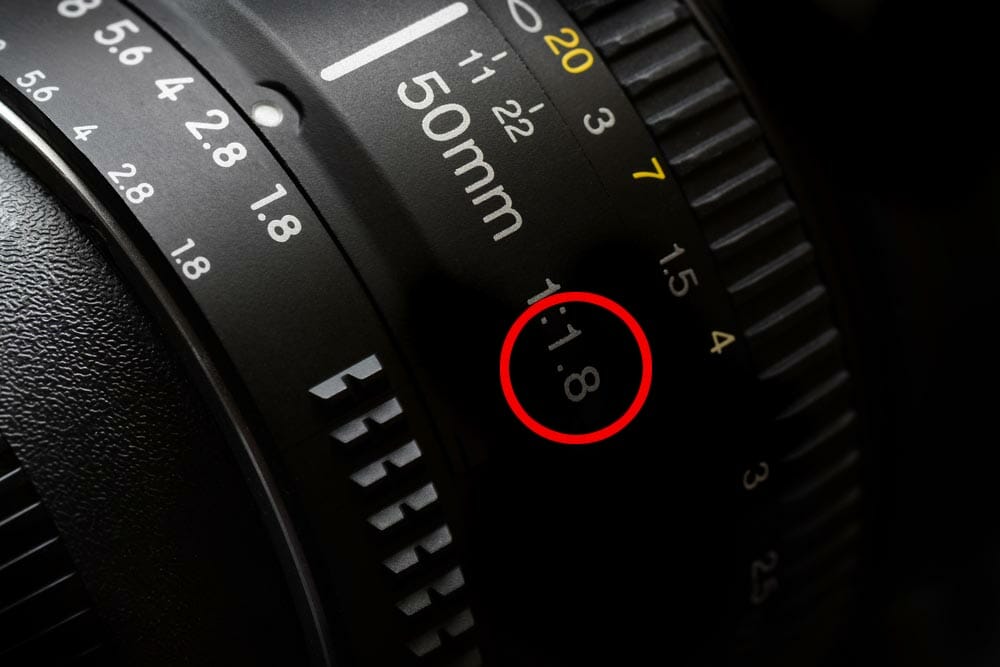 Detail of Camera lens for photography video creativity