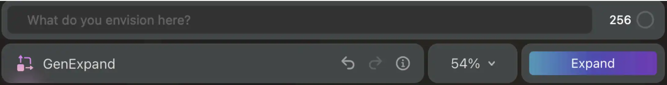 Prompt bar GenExpand Luminar Neo