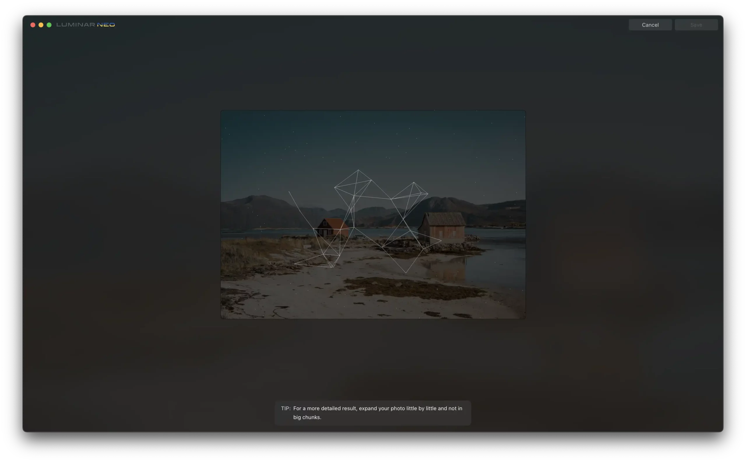 screenshot of Luminar Neo GenExpand