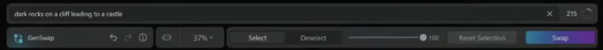 prompt bar for GenSwap in Luminar Neo
