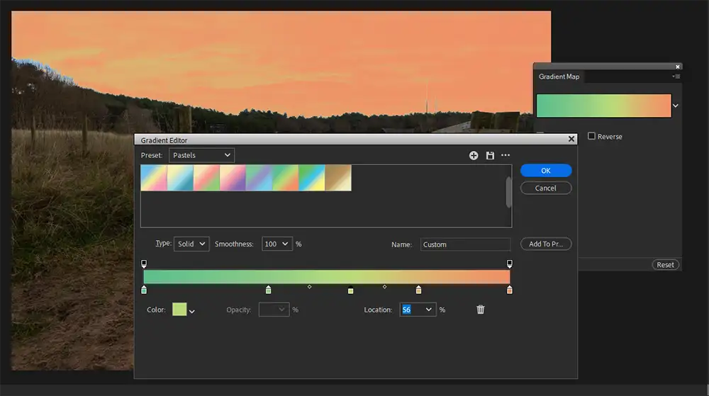 Adjusting Gradient Maps