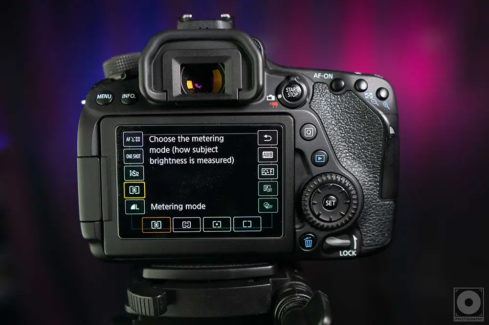 Canon 80D Exposure Metering Modes