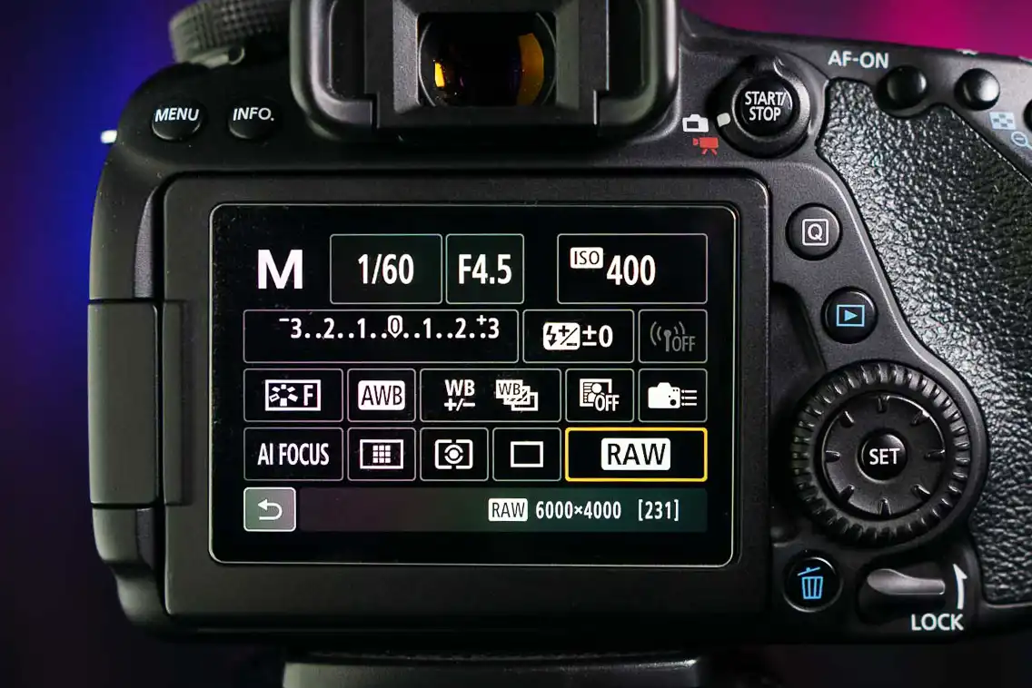 Canon Camera Settings Menu