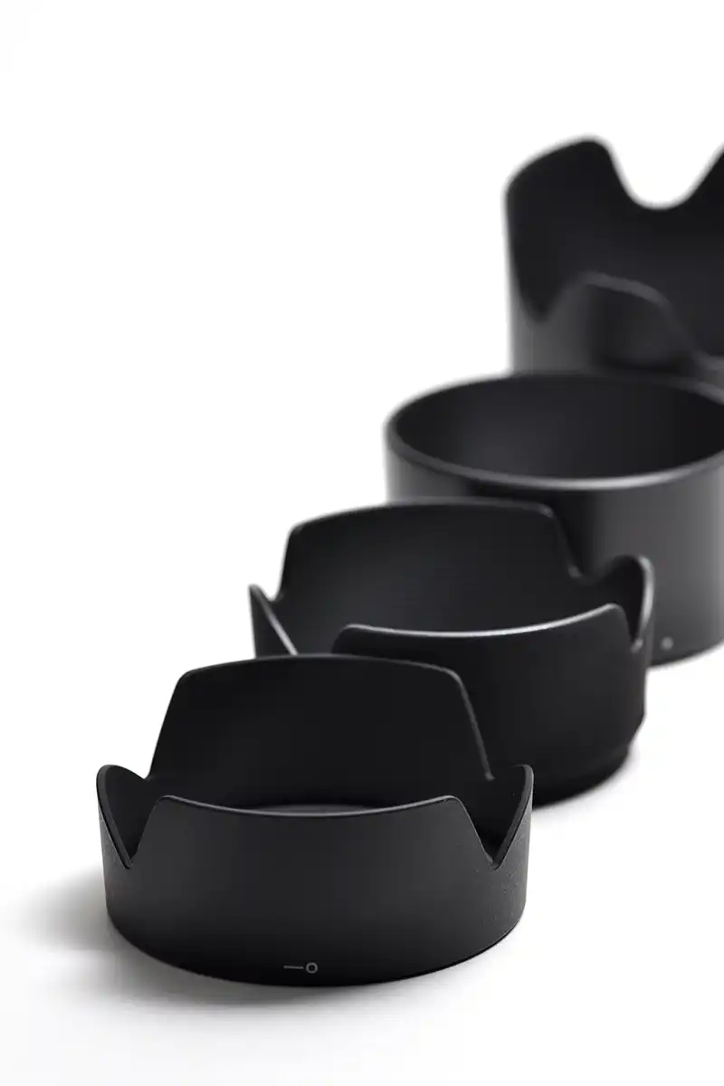 collection of lens hoods