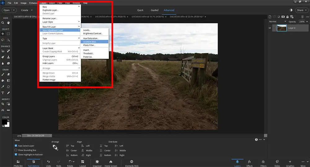 Creating an Adjustment Gradient Map Mask