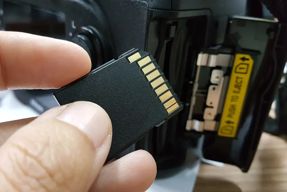 dual memory card camera slot