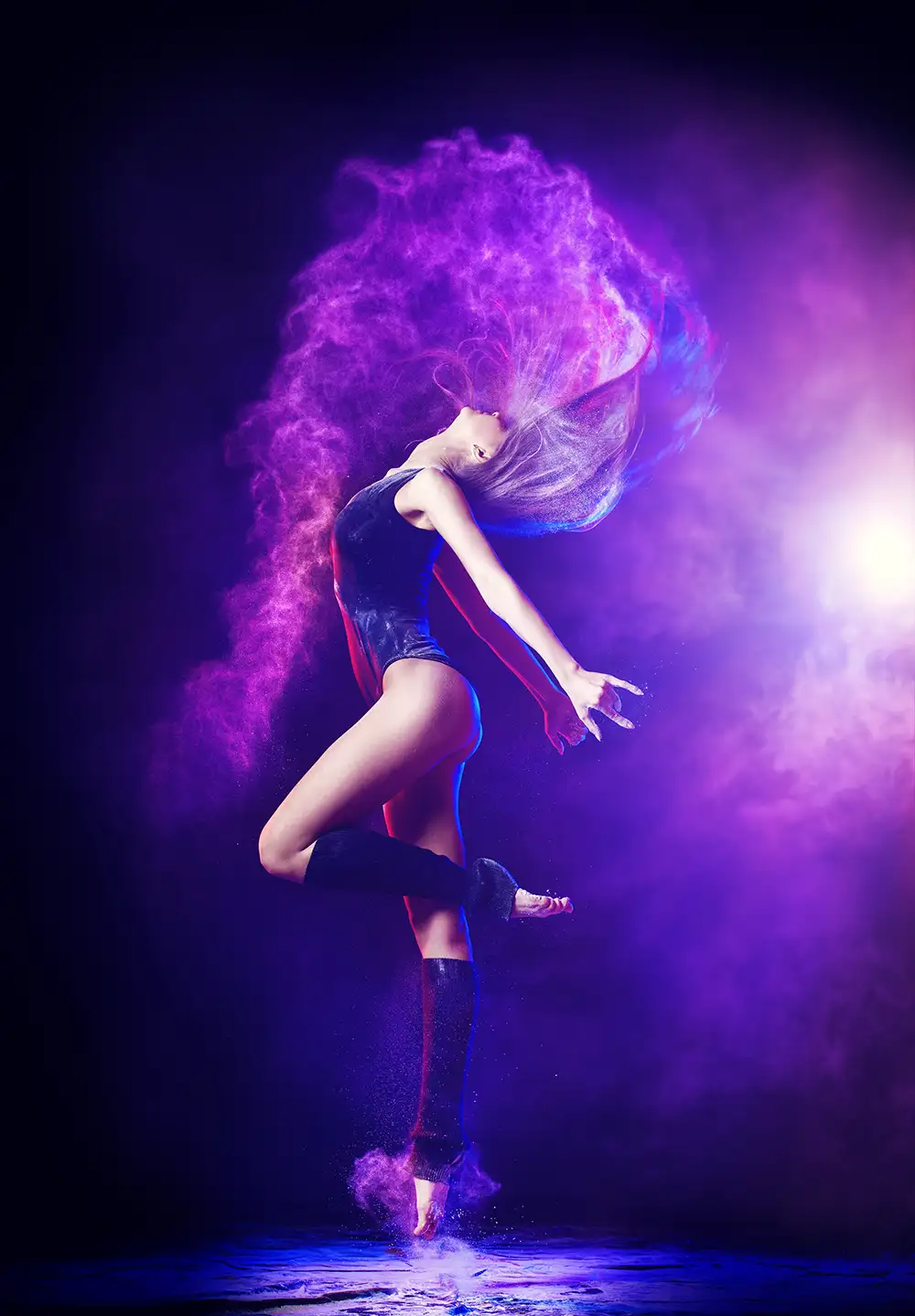 fashion dancer with hair flick