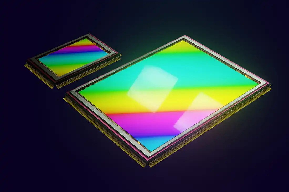 illustration of two digital camera sensors