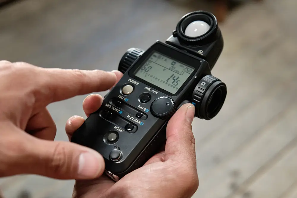 Hand Holding a Light Meter