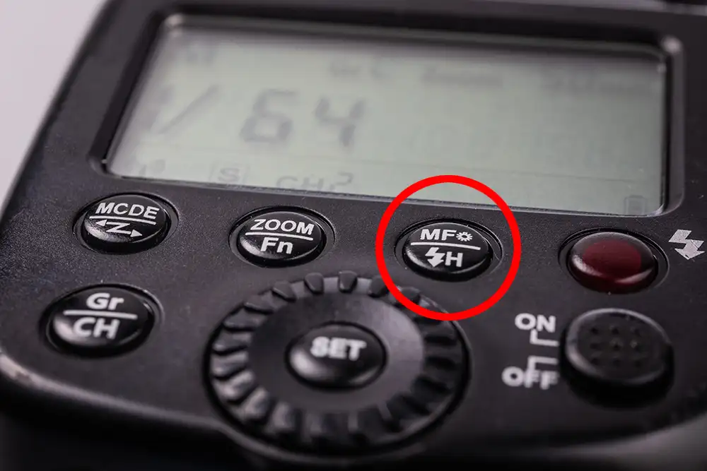 high speed flash sync button
