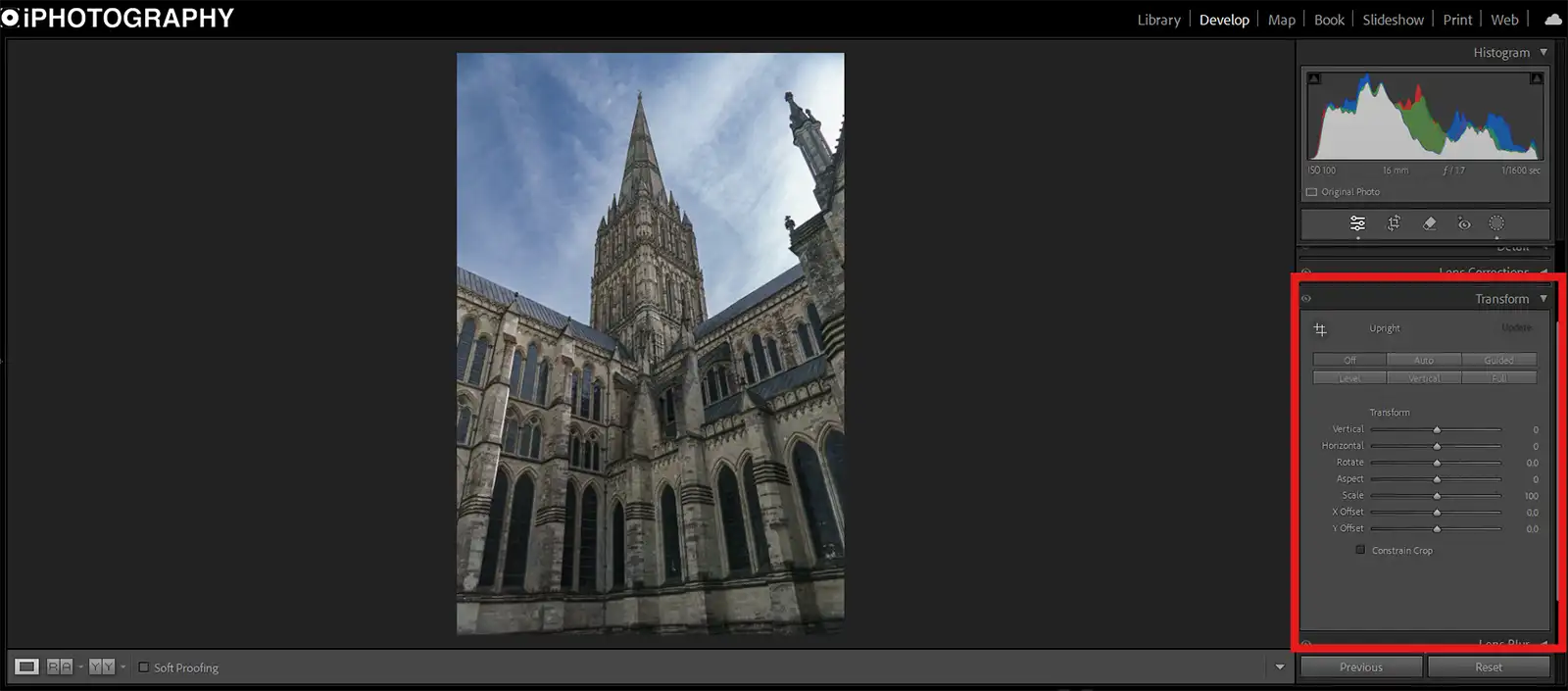 Lightroom Transform Tool