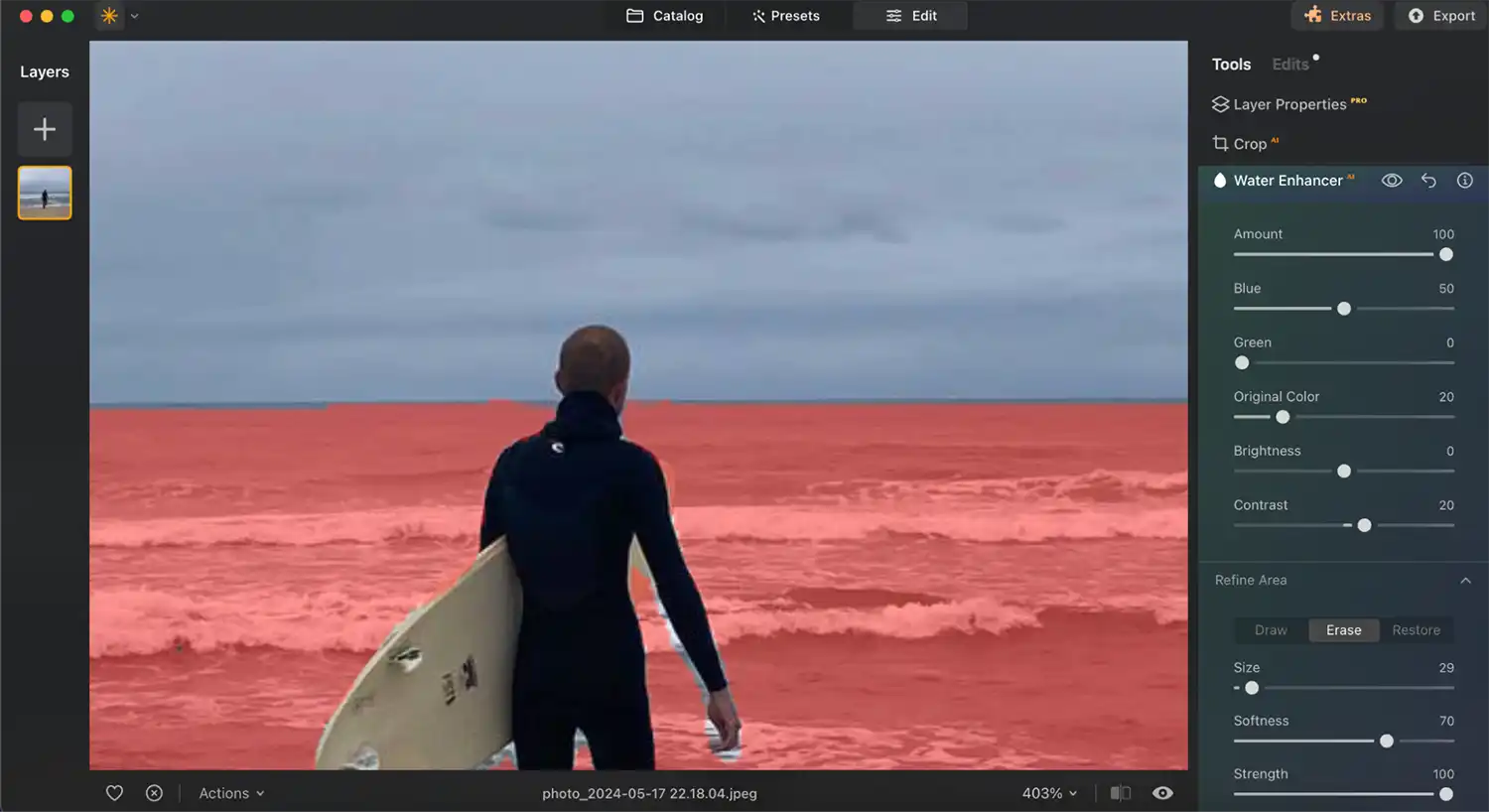 Luminar Neo Water Enhancer AI screenshot