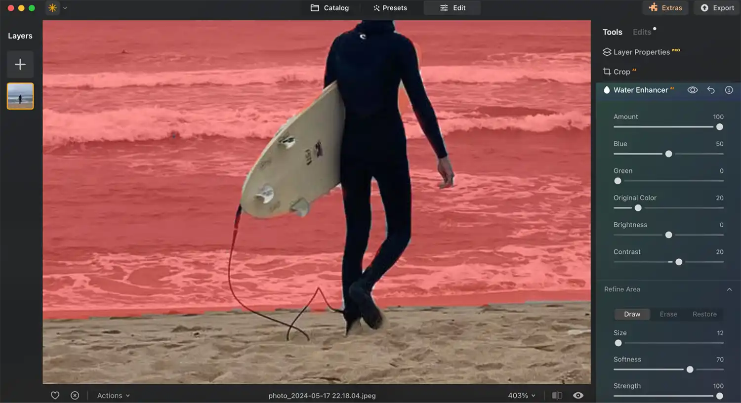 Luminar Neo Water Enhancer AI screenshot