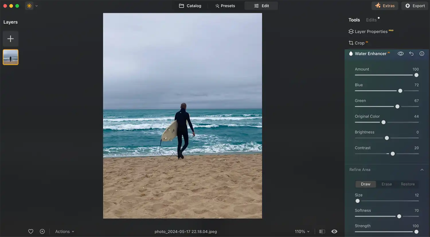 Luminar Neo Water Enhancer AI screenshot