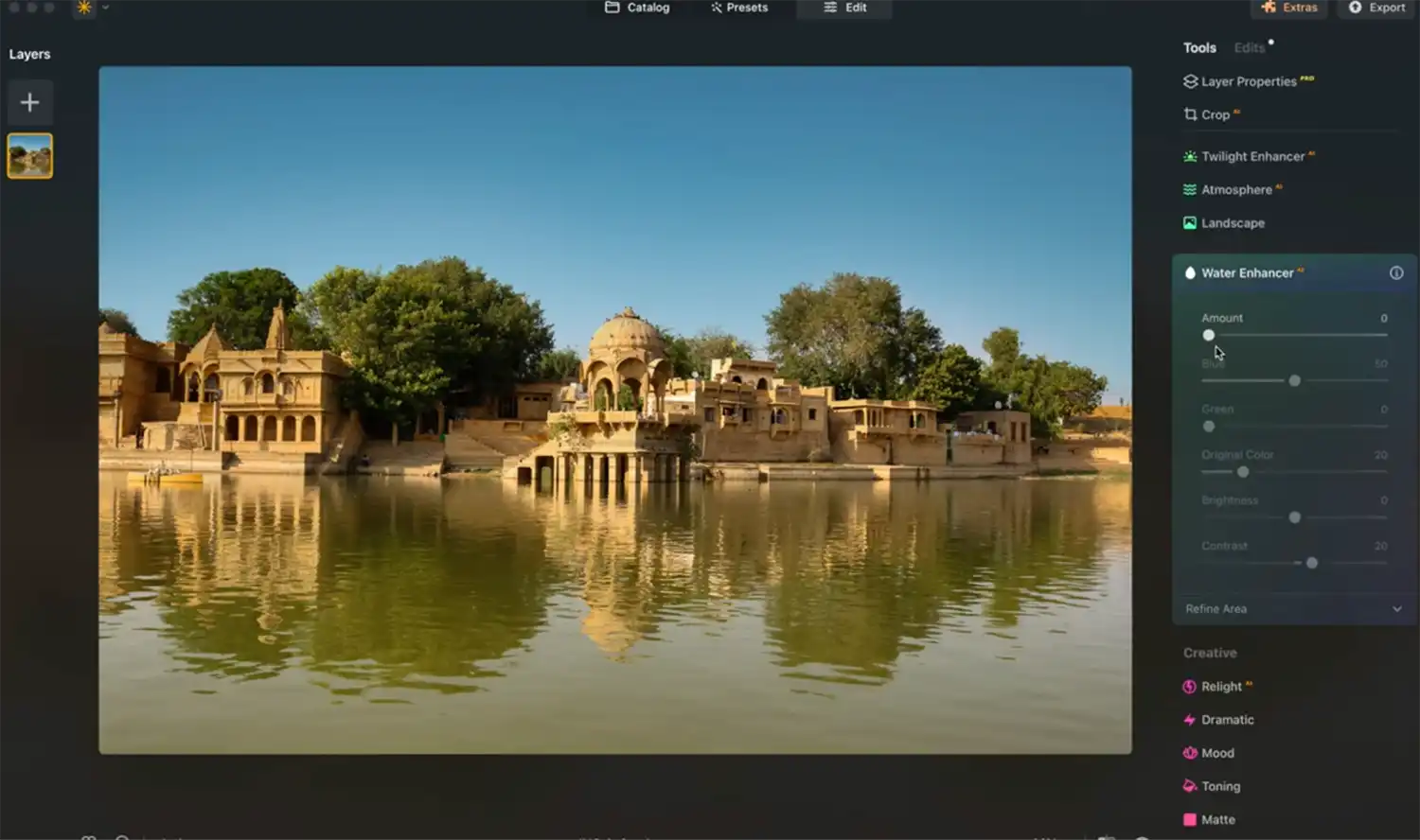 Luminar Neo Water Enhancer AI screenshot