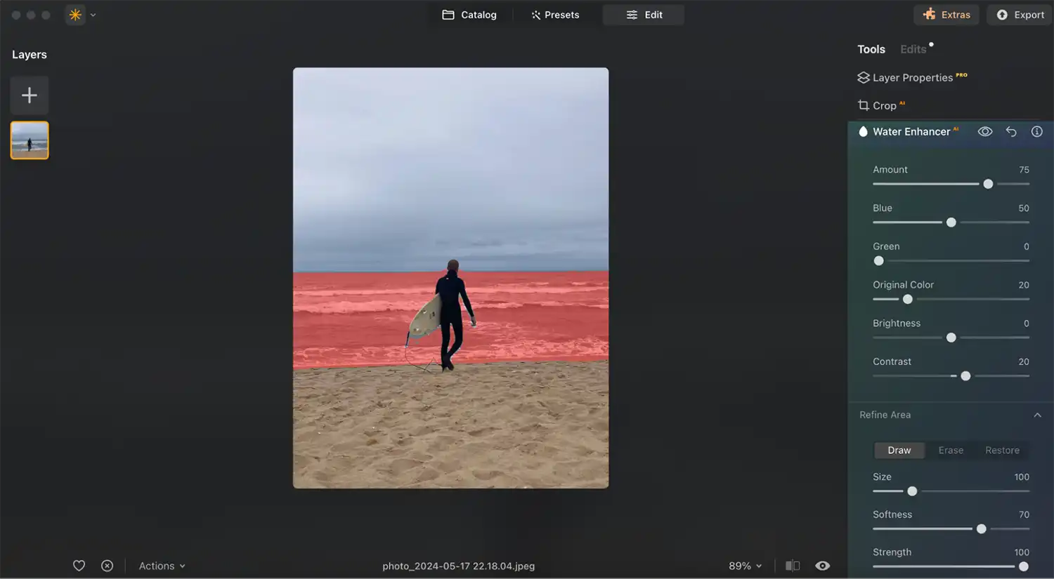 Luminar Neo Water Enhancer AI screenshot