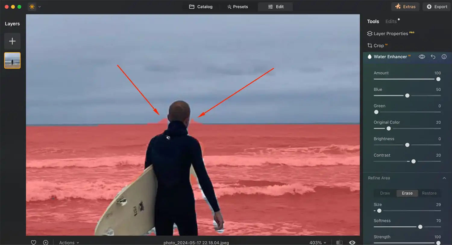 Luminar Neo Water Enhancer AI screenshot