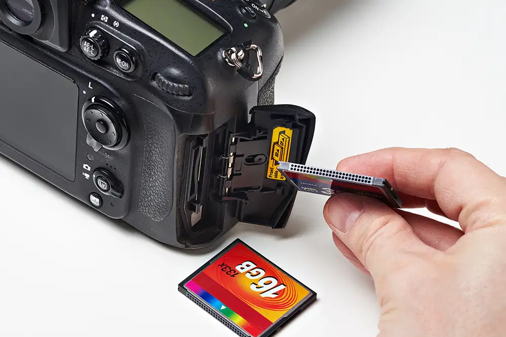 dual memory card camera slot