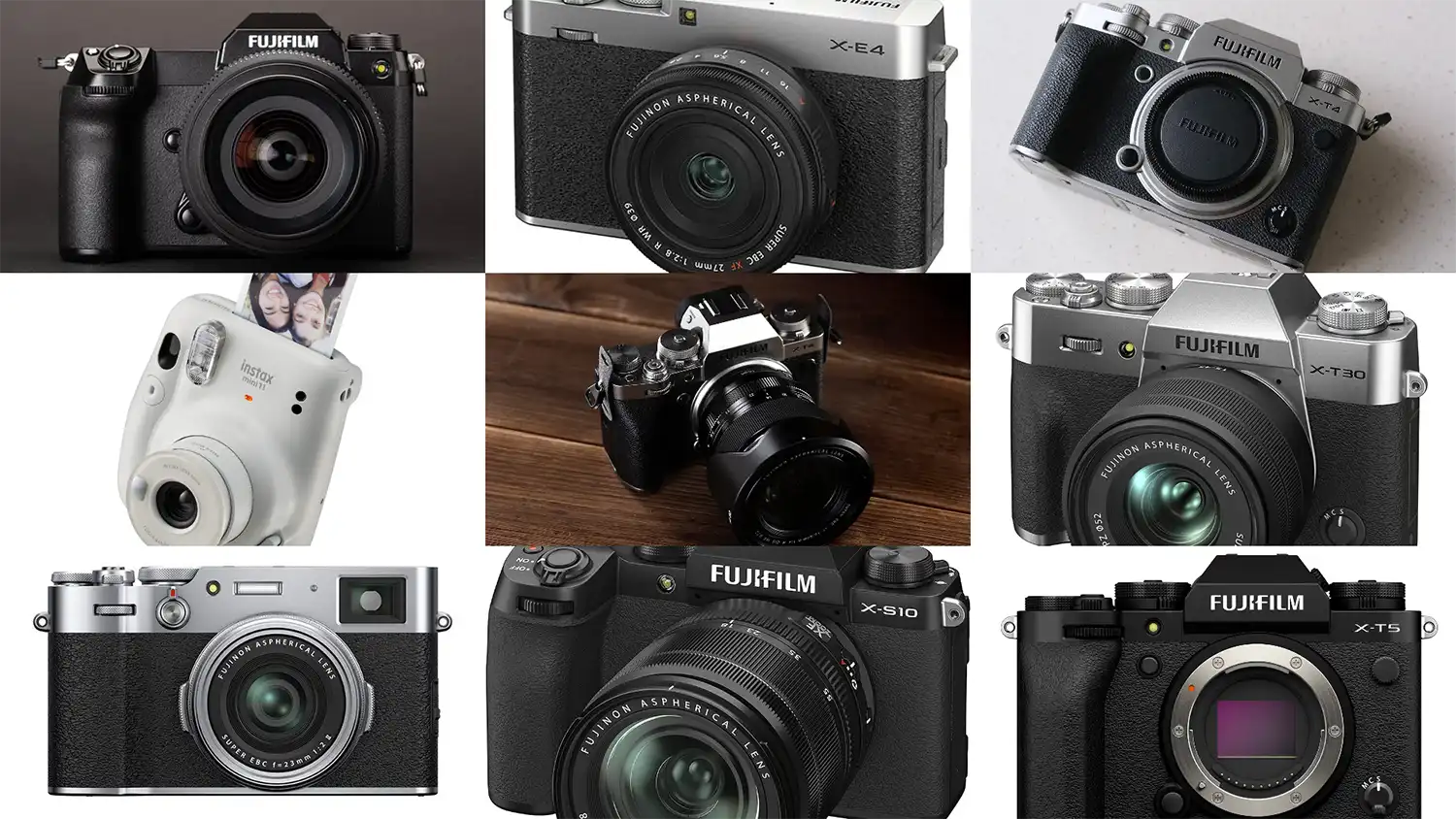 collage of fujifilm digital camera