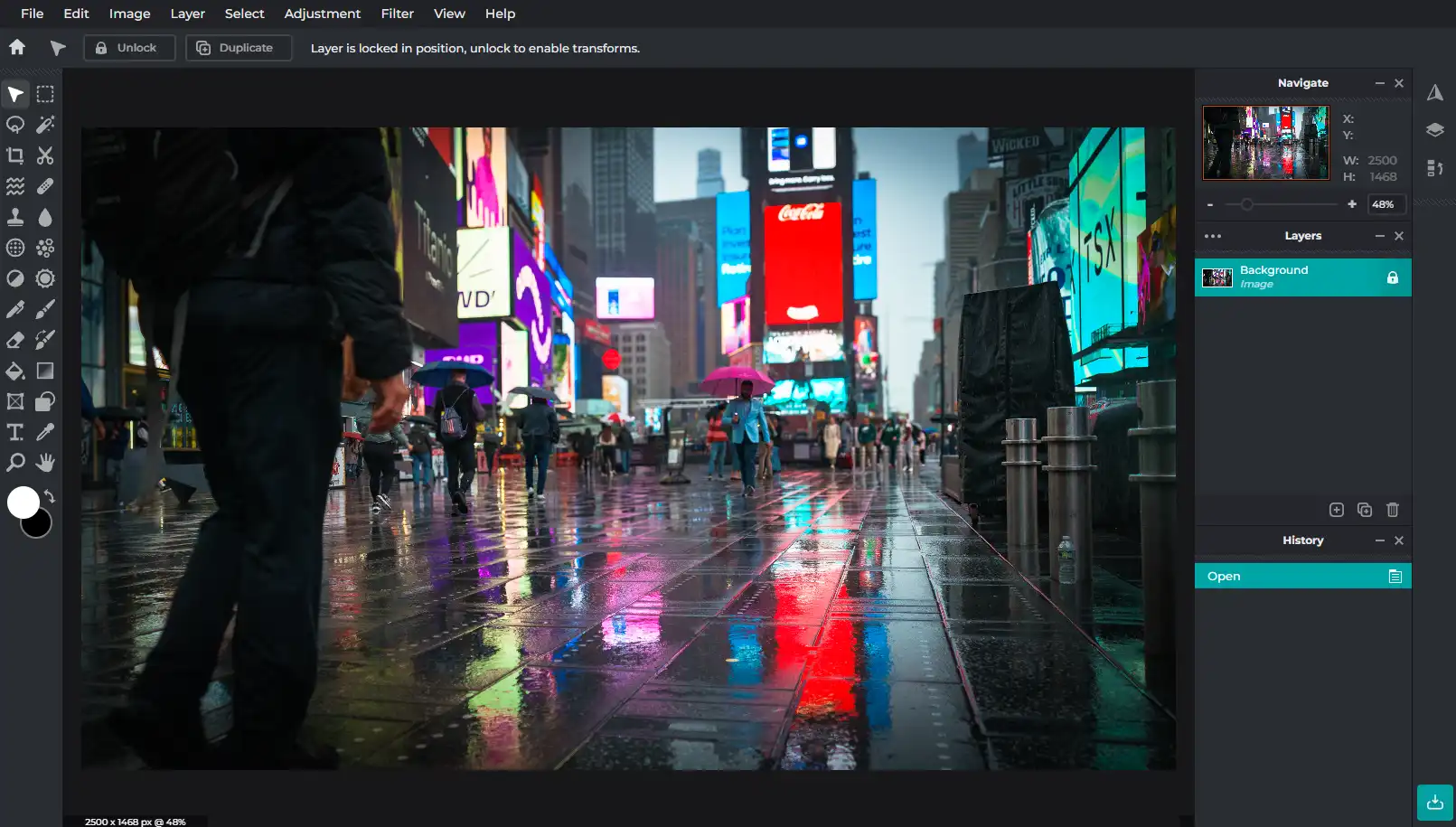 Pixlr E interface screenshot