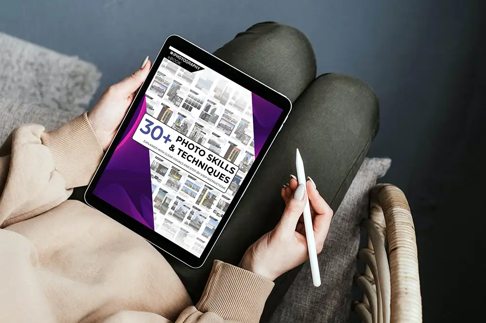 iPhotography Reference eBook on a Tablet screen
