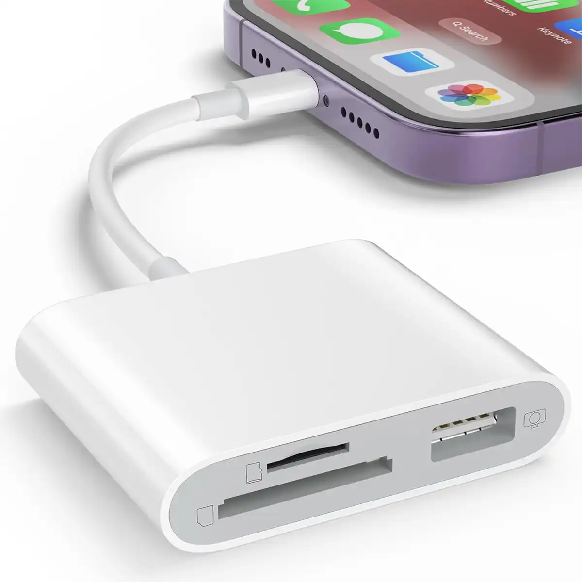 SD Card Reader for iPhone, Memory Card Reader with USB