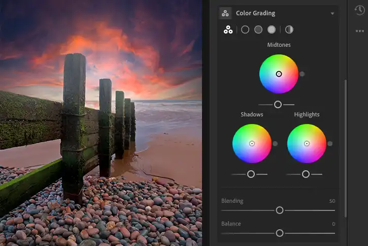 Split toning panels