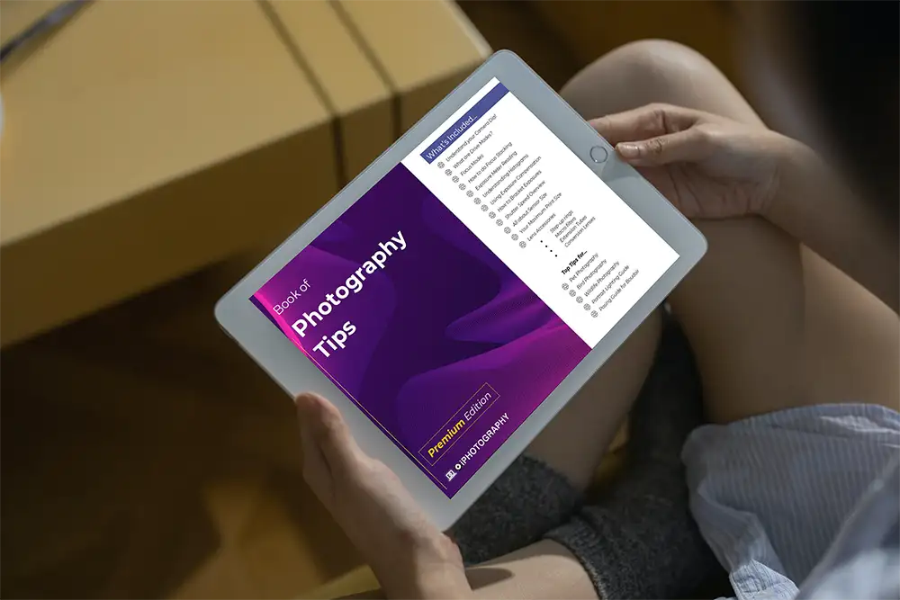 iPhotography Tip eBook on a Tablet screen